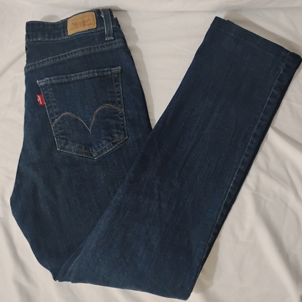Levi's Women's Dark Blue Mid-Rise Skinny Jeans Sz 8m